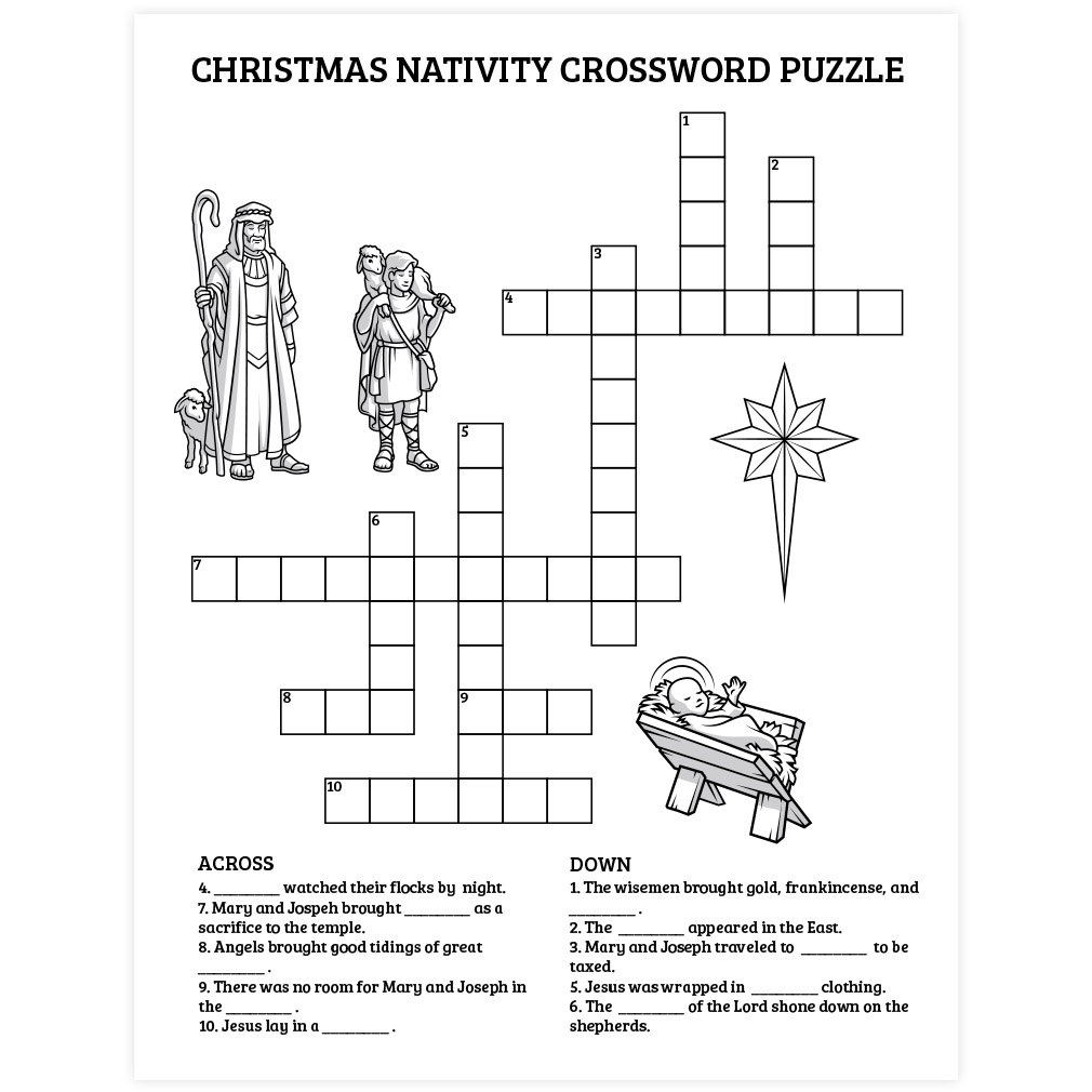 Religious Crossword Puzzles For Kids