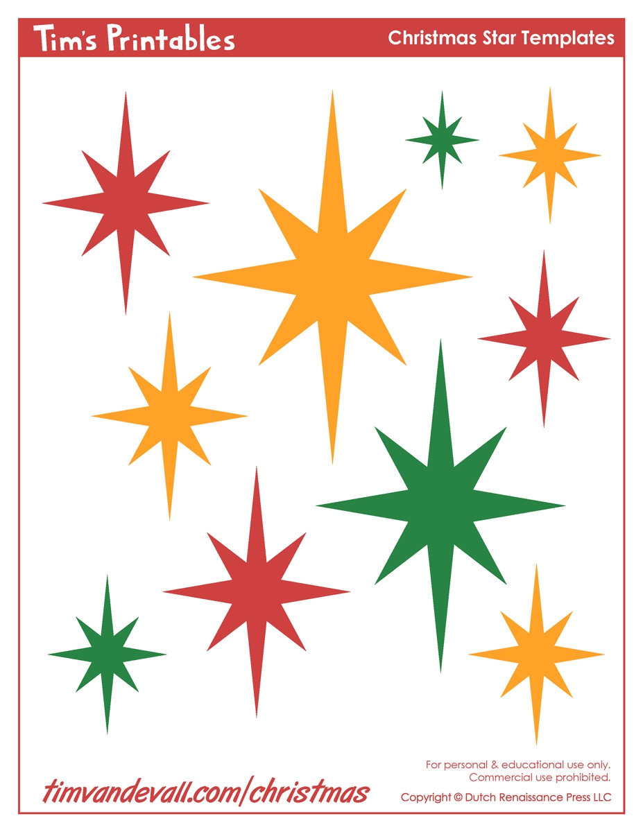 Free Printable Christmas Star Templates