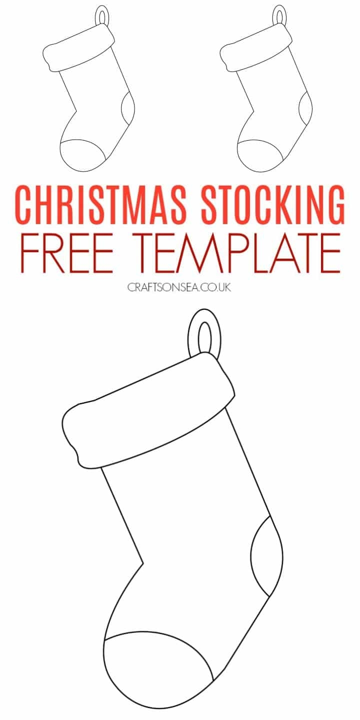 Template Print Free Printable Christmas Stocking Pattern