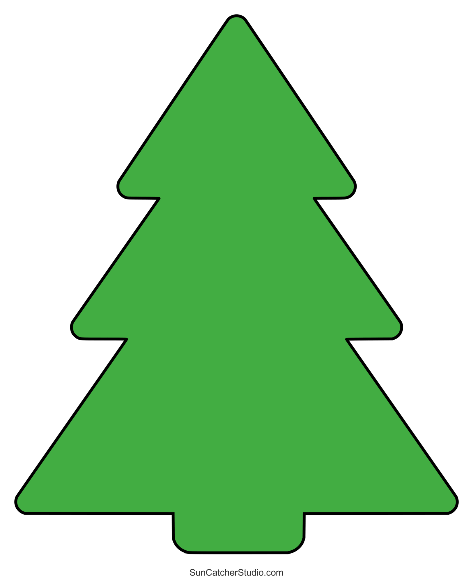 Free Printable Outline Christmas Tree Template