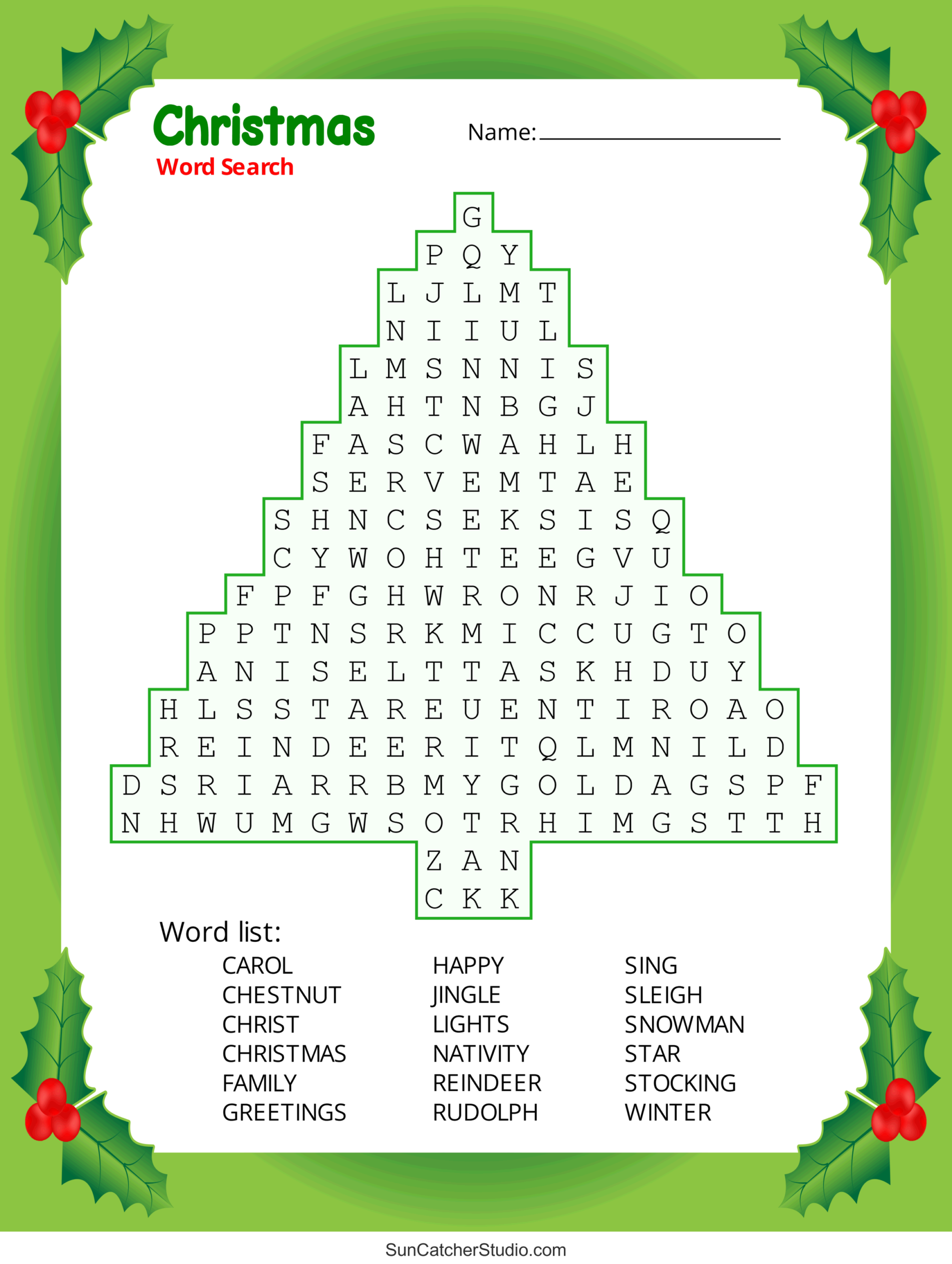 Xmas Puzzles Printable