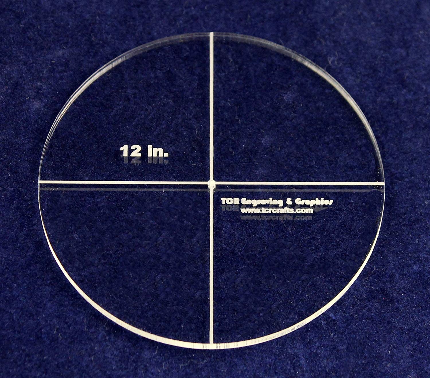 Circle Template 12 Clear 1 4 Thick Actual Size Quilting 
