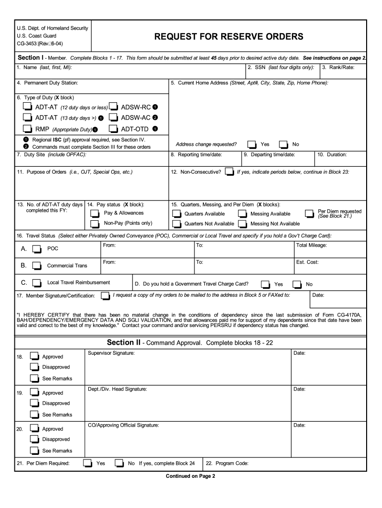 Coast Guard Orders Fill Out amp Sign Online DocHub