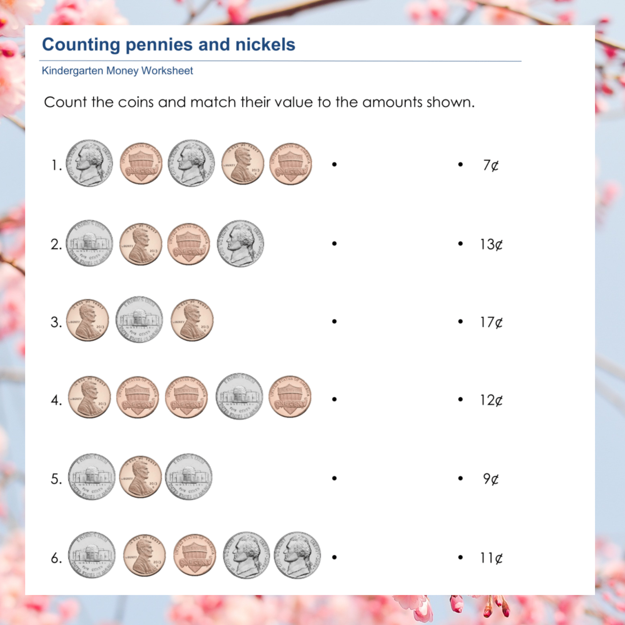 Coin Recognition Quest Printable Worksheets For Kids To Master 