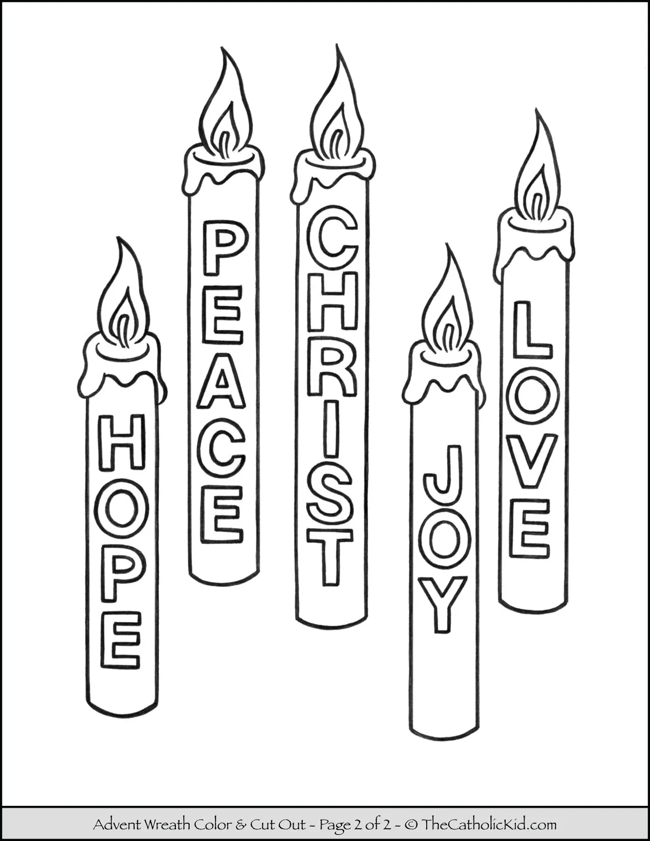 Color amp Cut Out Advent Wreath With Candles TheCatholicKid