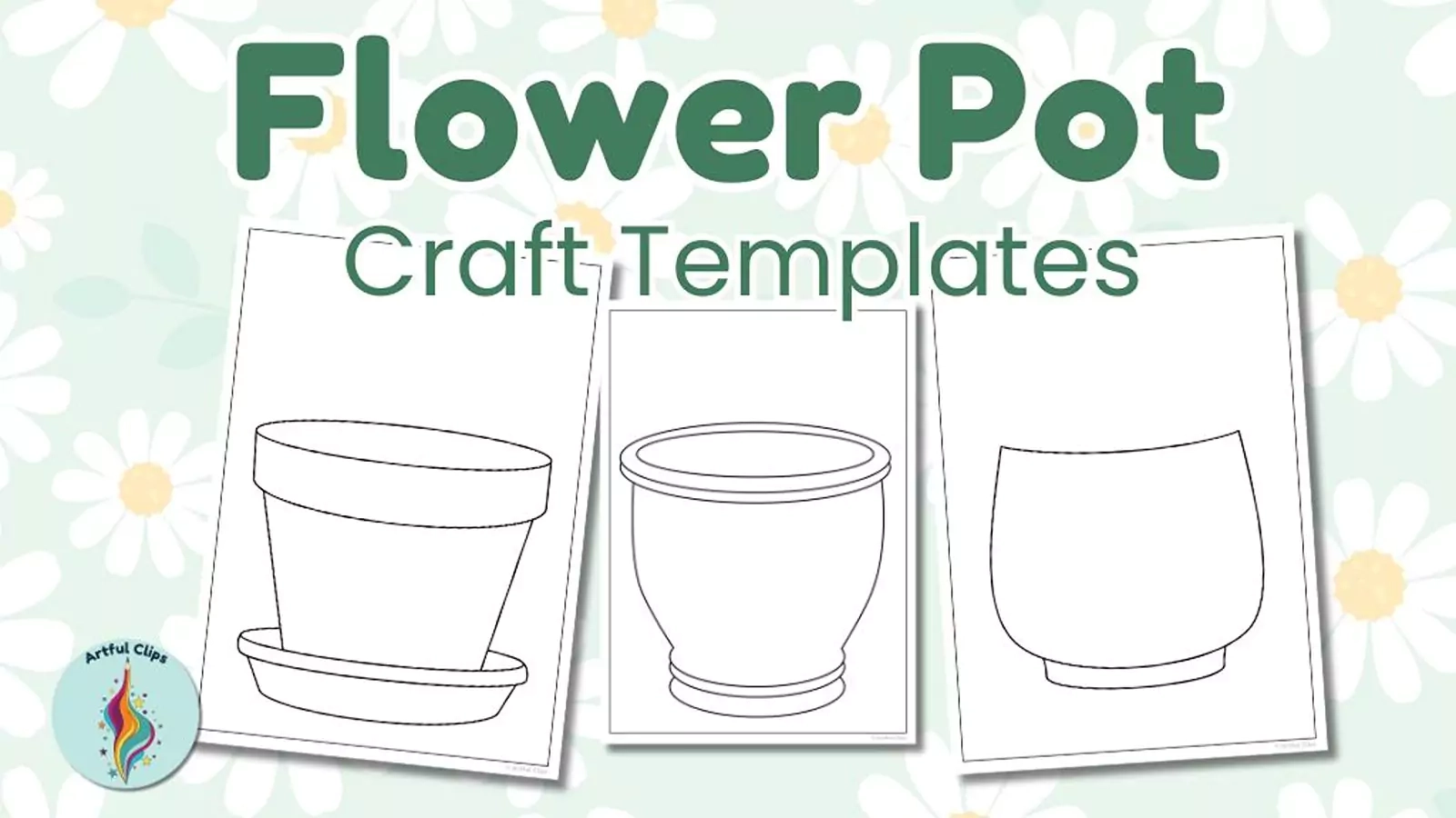 Flower Pot Printable Template