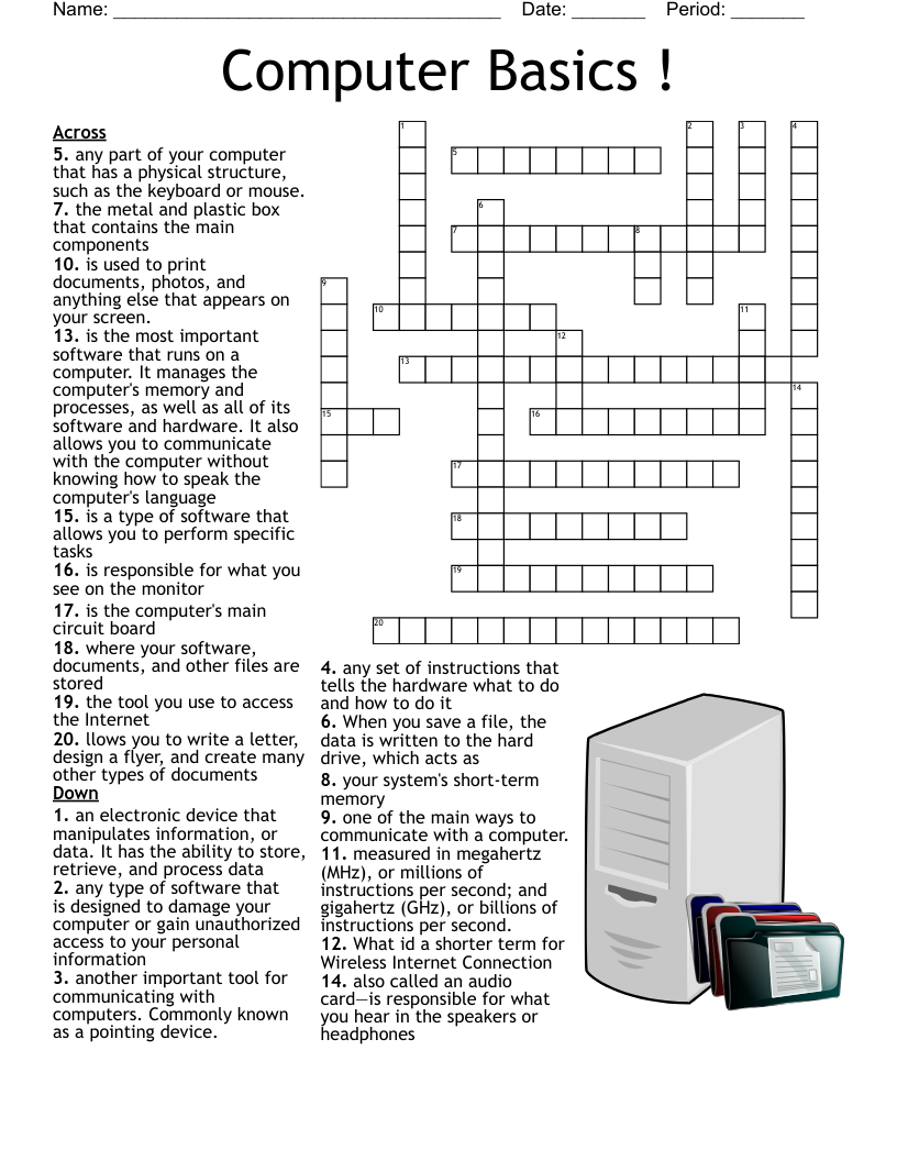 Computer Basics Crossword WordMint