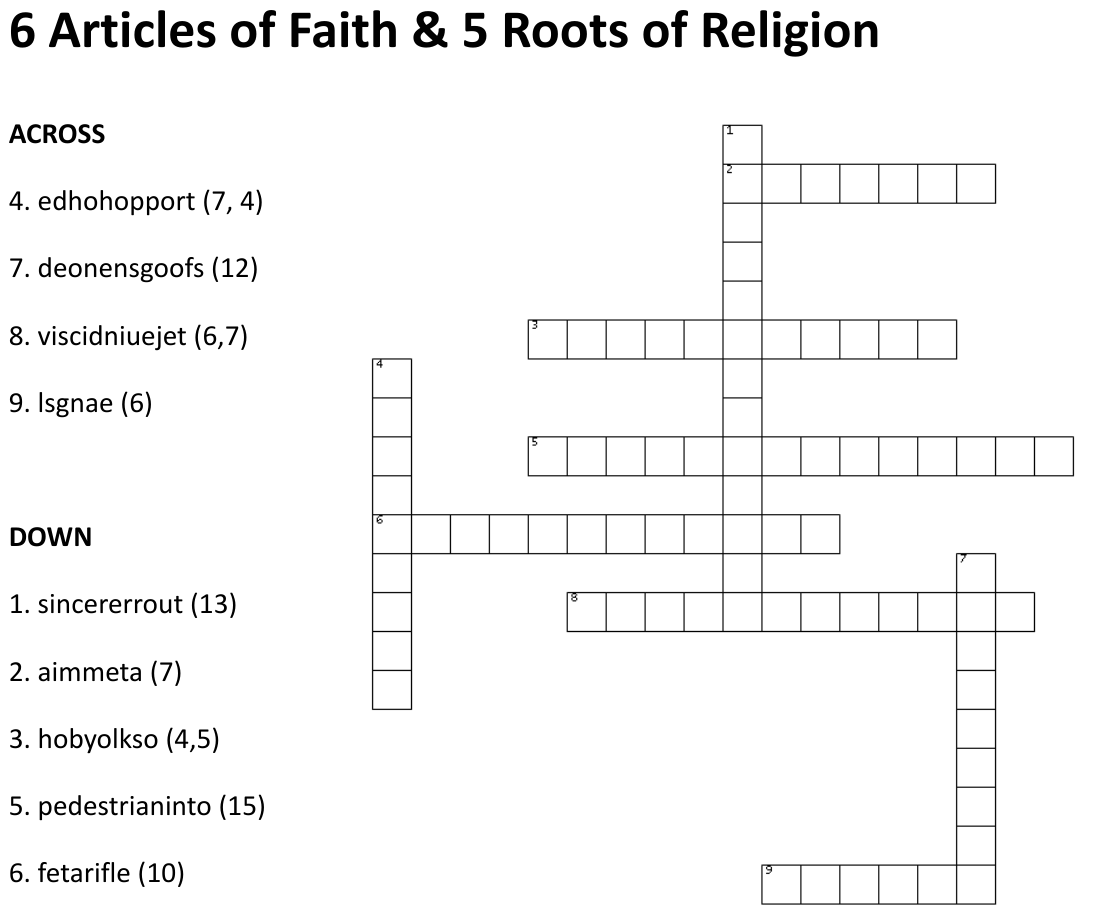 Crosswords For Intermediate English Learners