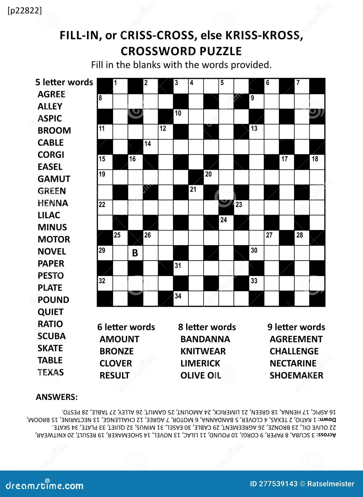Simple Easy Crossword Puzzles Printable