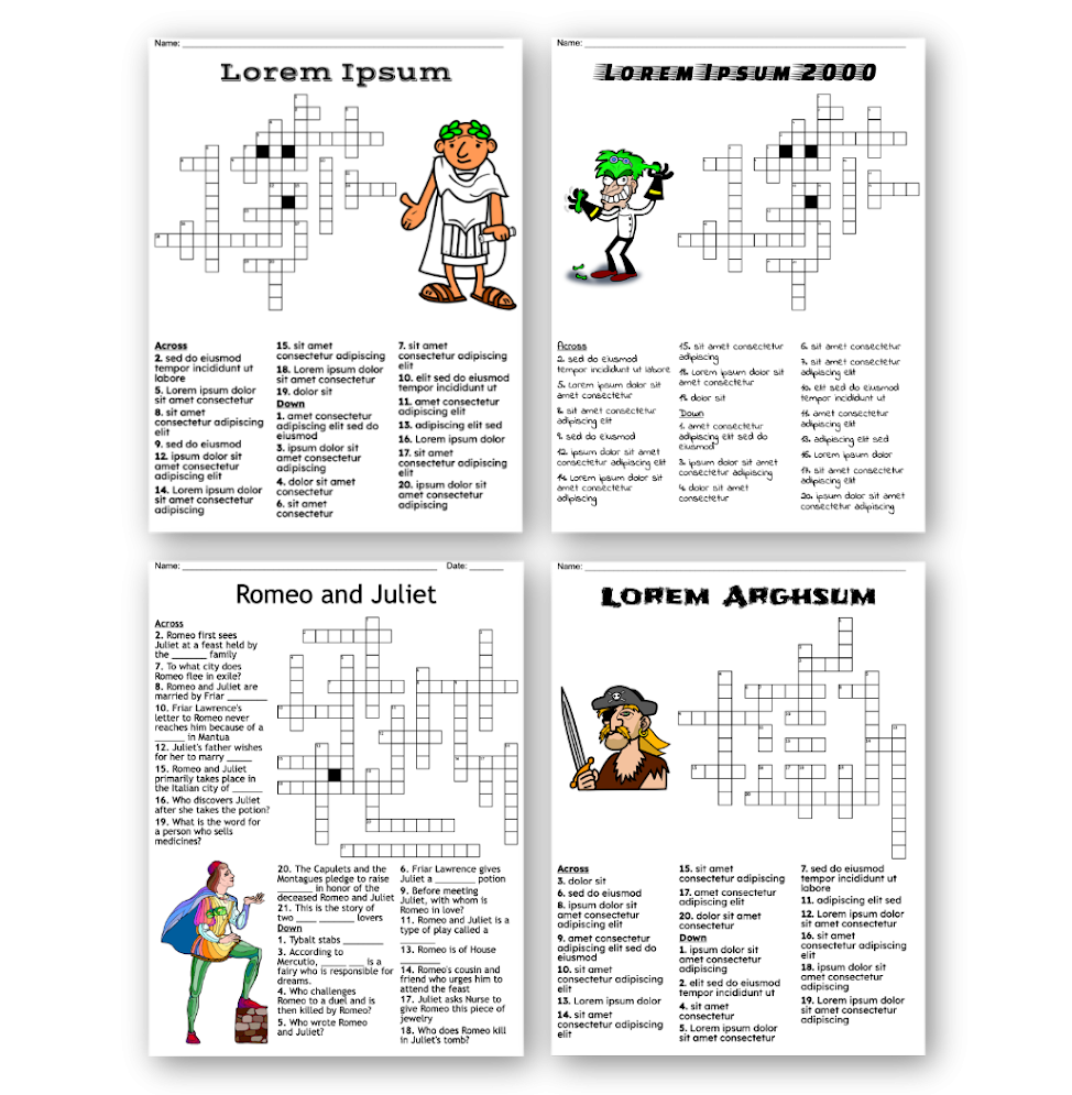 Free Printable Crossword Puzzle Maker