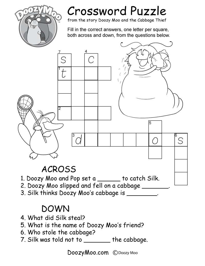 Free Printable Crossword Puzzles 1 Through 7