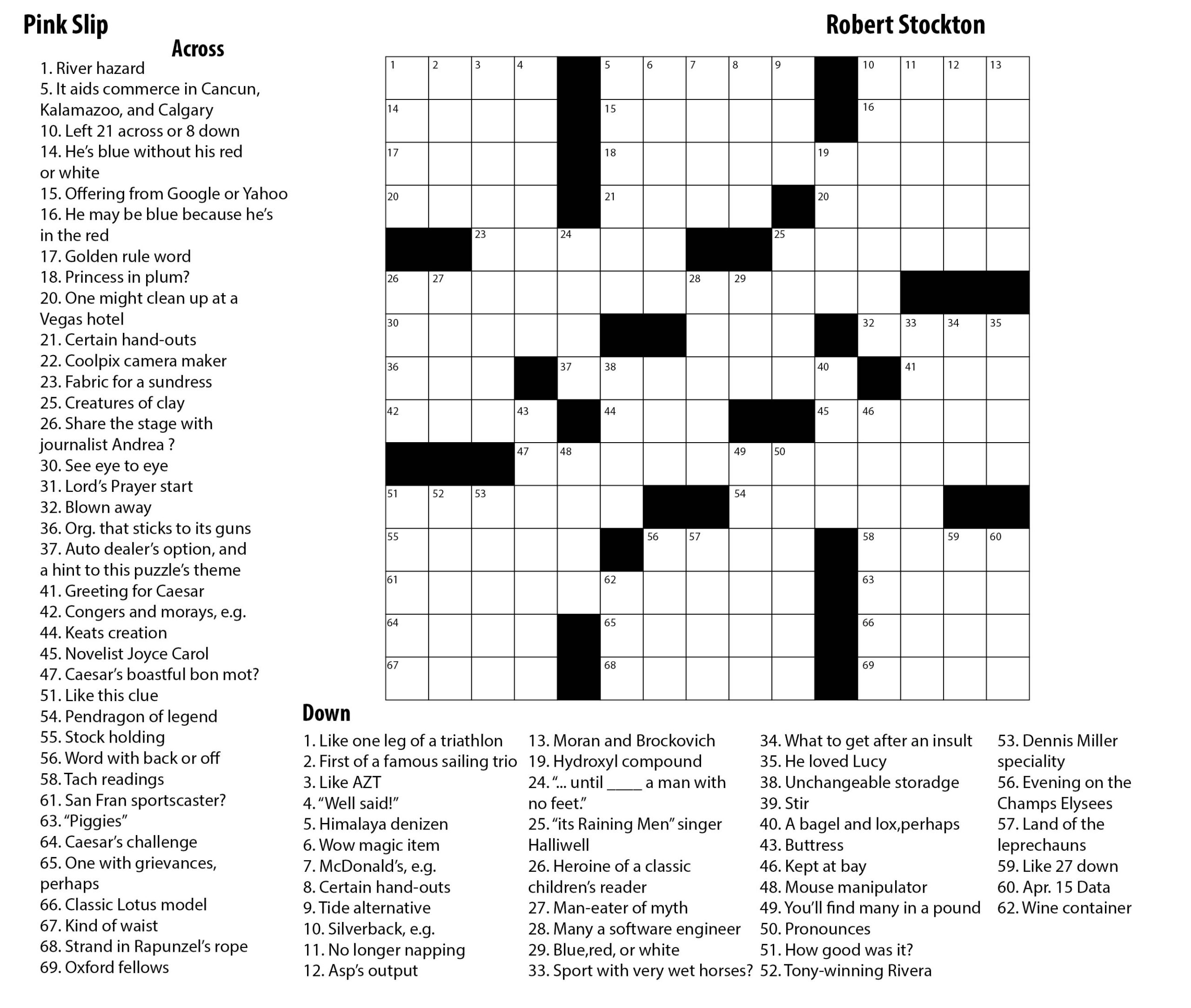 Free Easy Crossword Puzzles Print Out