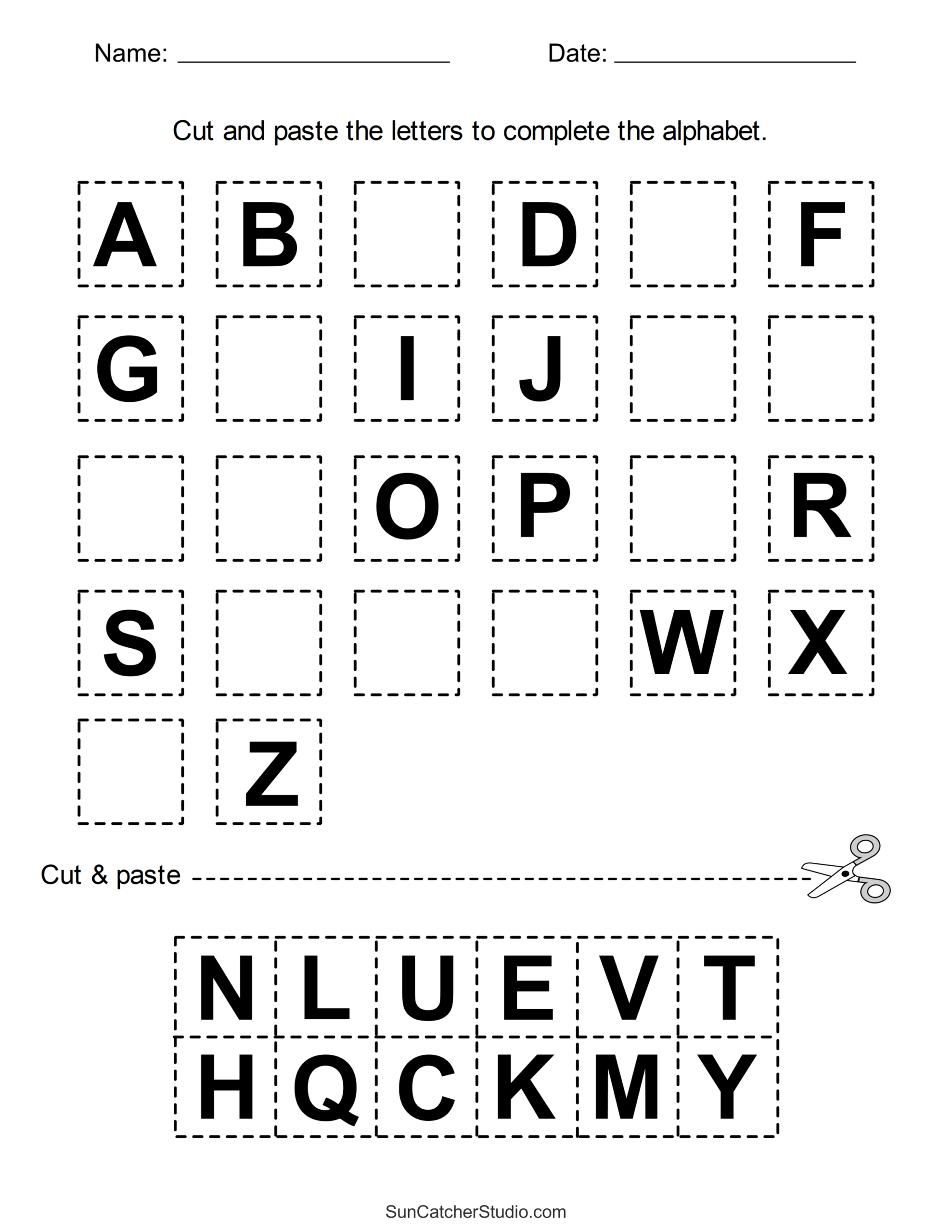 Free Printable Worksheets For 3-5 Year Olds