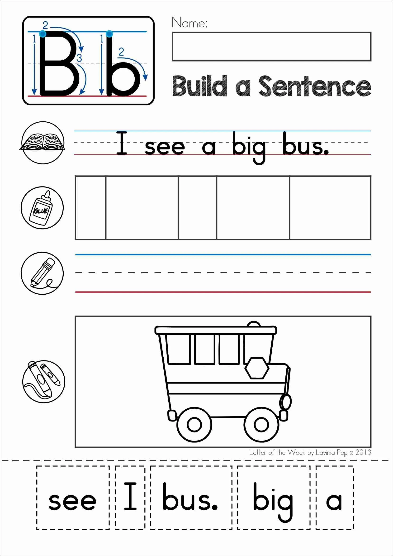 Free Printable Sentence Building Worksheets