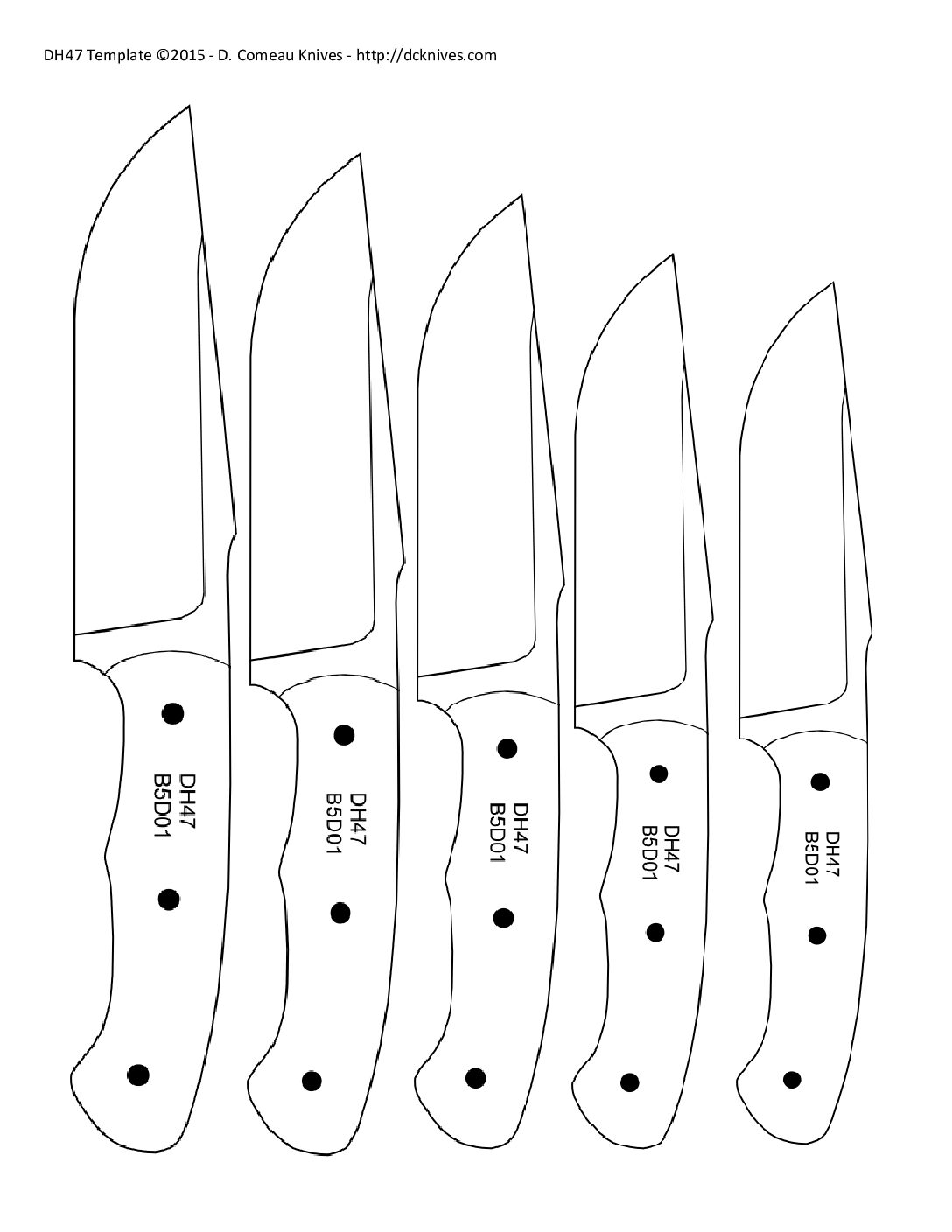 Knife Designs Templates Printable