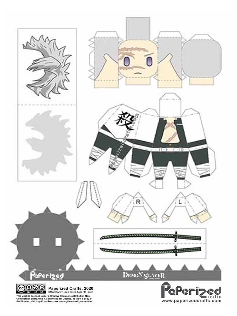 Demon Slayer Sanemi Shinazugawa Paperized PDF