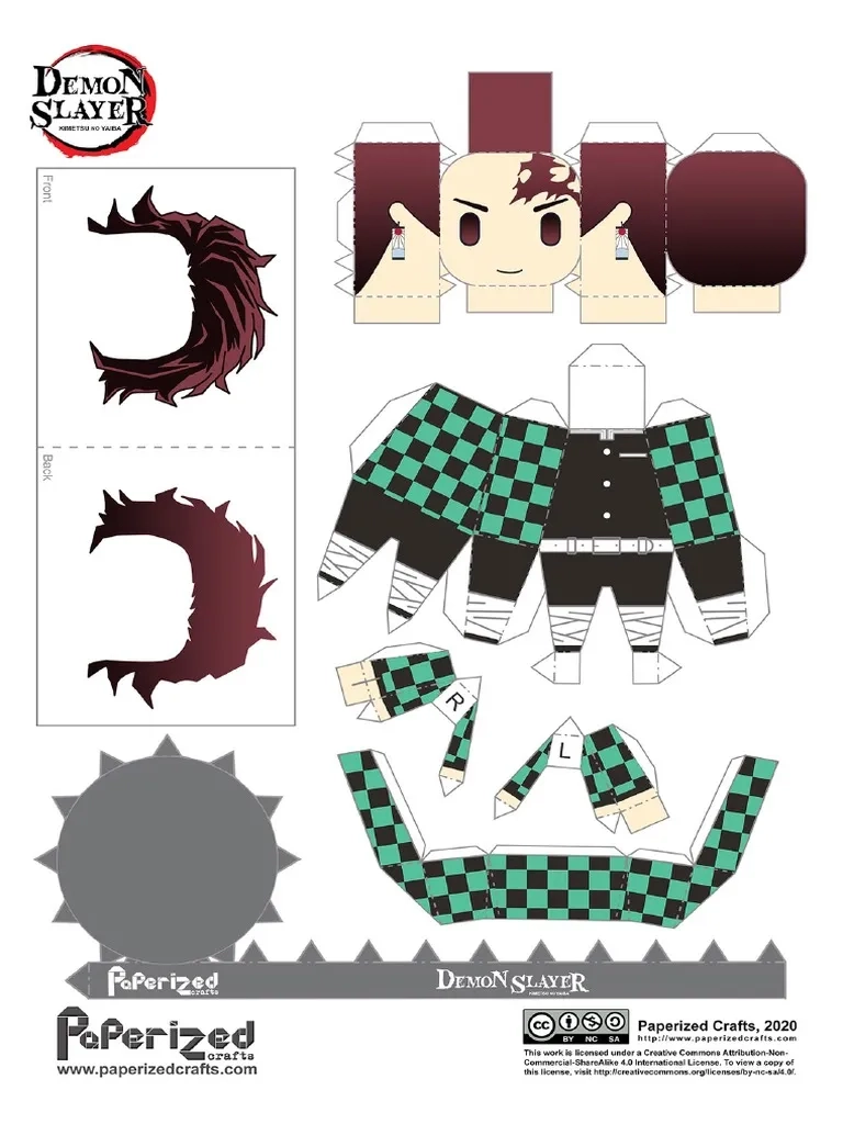 Demon Slayer Tanjiro Kamado Papercraft PDF PDF