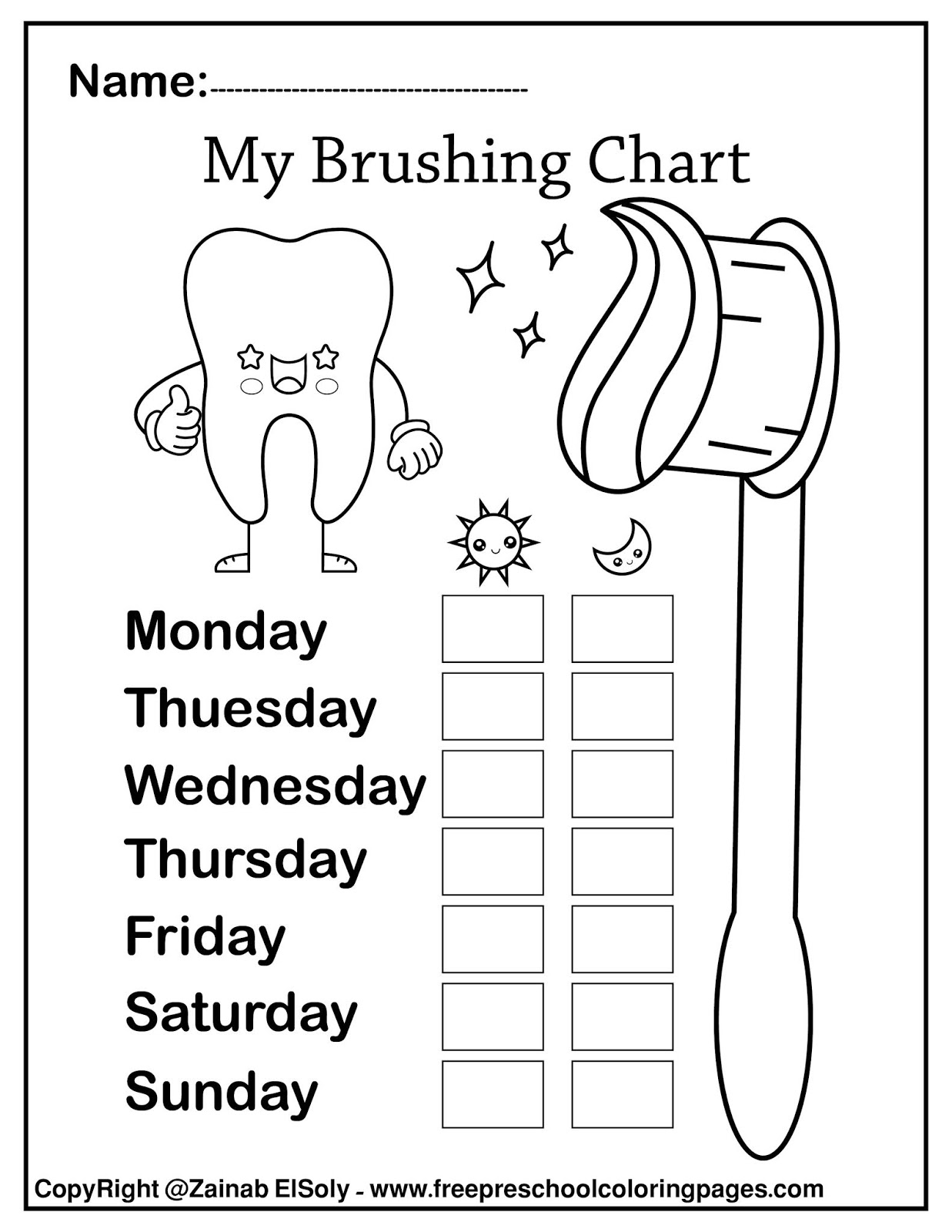 Free Tooth Printables For Preschoolers