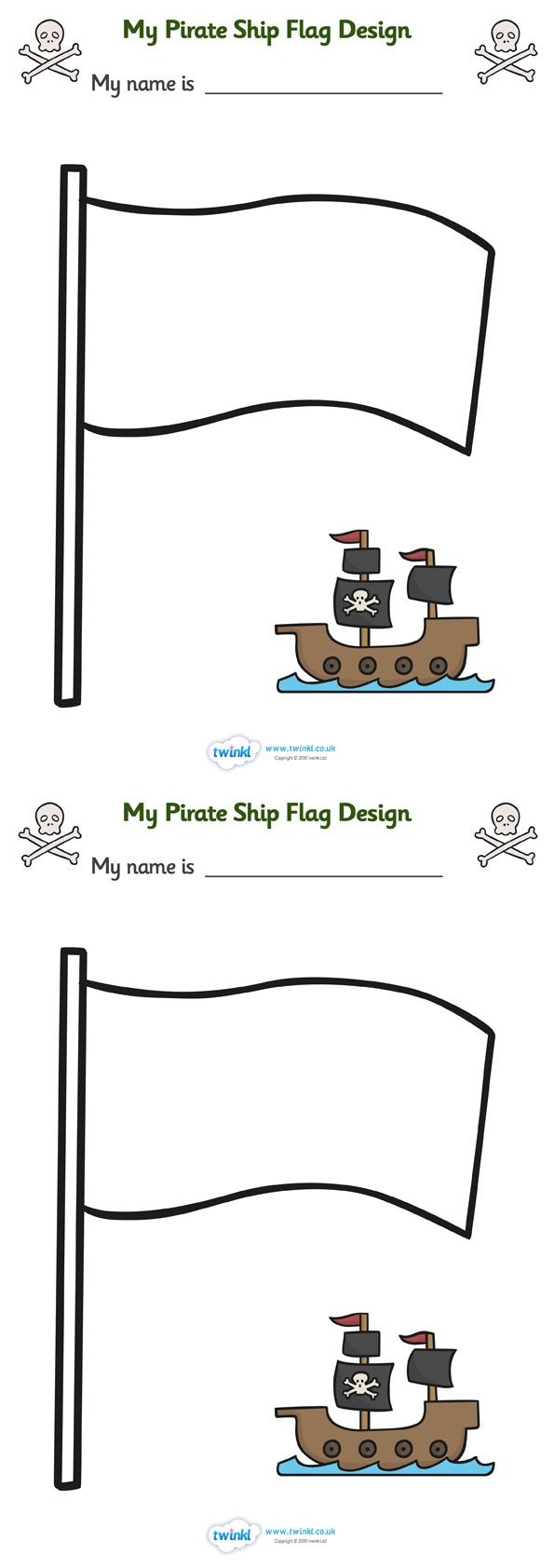 Design Your Own Ship Flag Worksheet