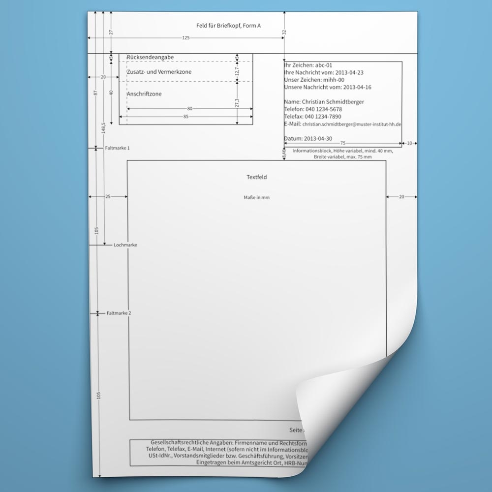 DIN 5008 Briefpapier H user Druck GmbH K ln