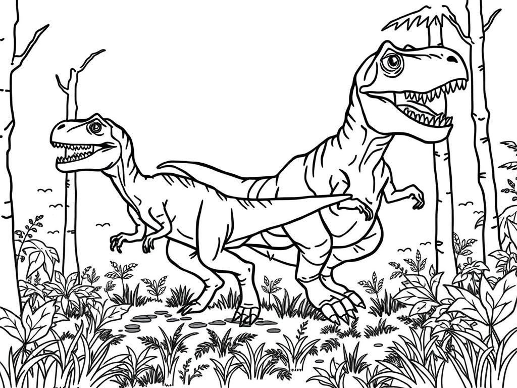 Coloring Pages Free Printable Dinosaur