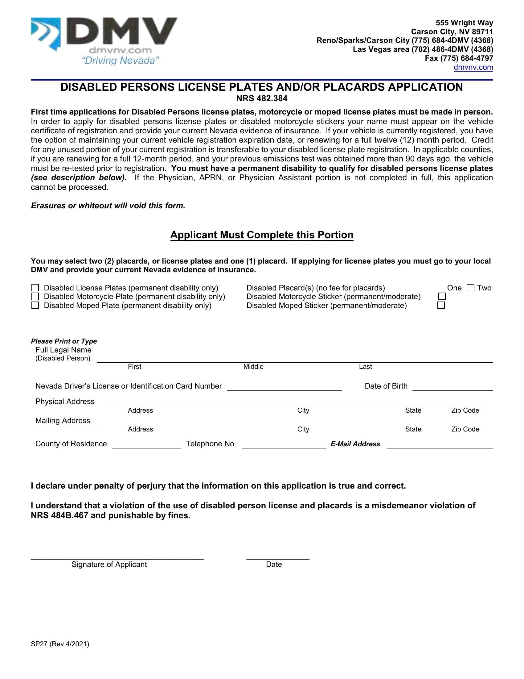 Dmv Sp27 Form Fill Out Printable PDF Forms Online