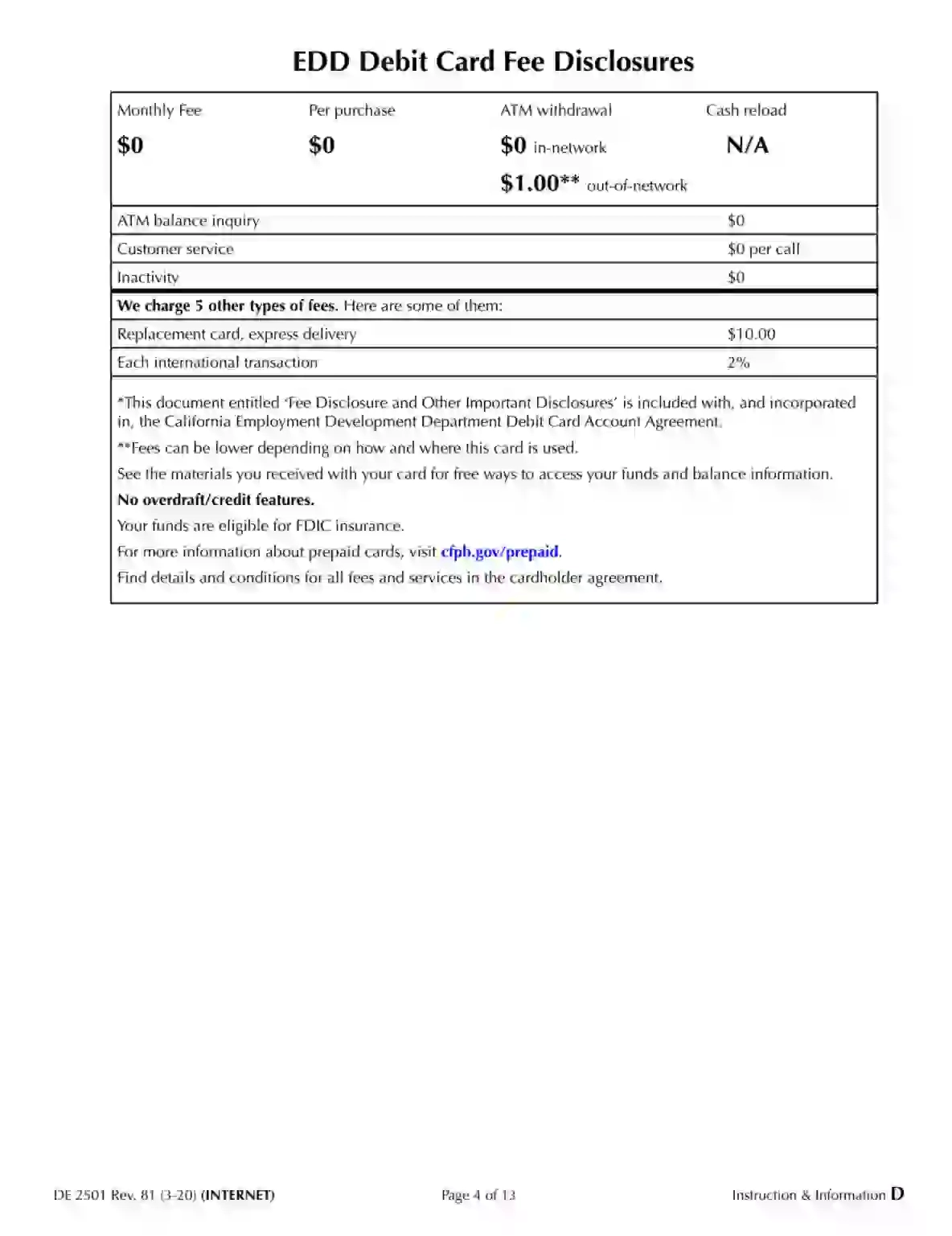 Form De 2501 Printable Version