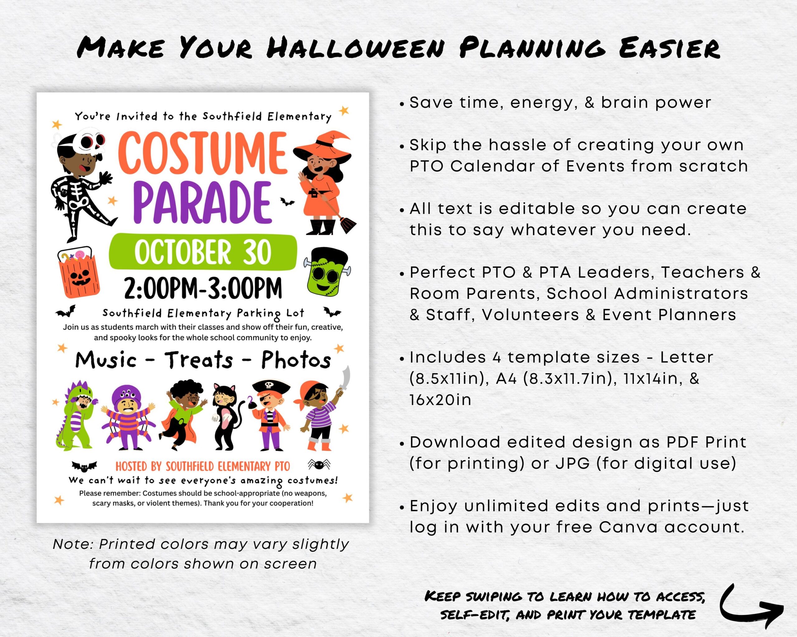 Costume Making Plan Template
