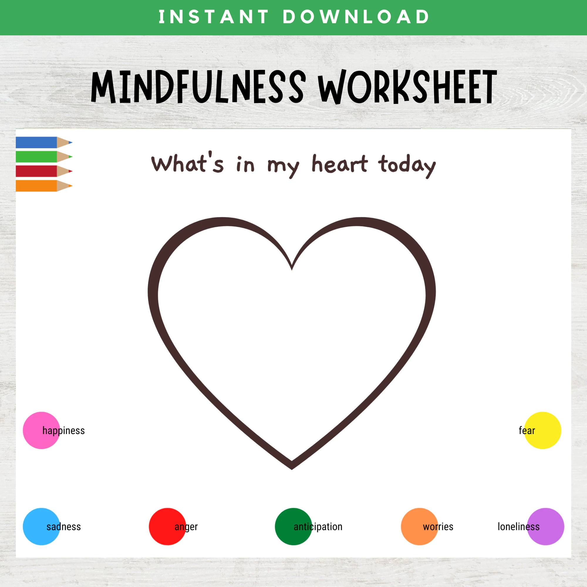Mindfulness For Kids Worksheets