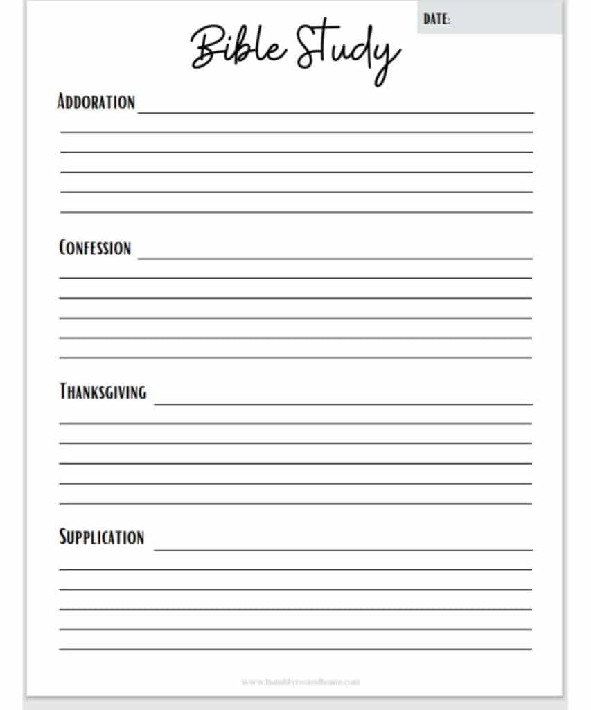 Free Printable Bible Study Worksheets Women