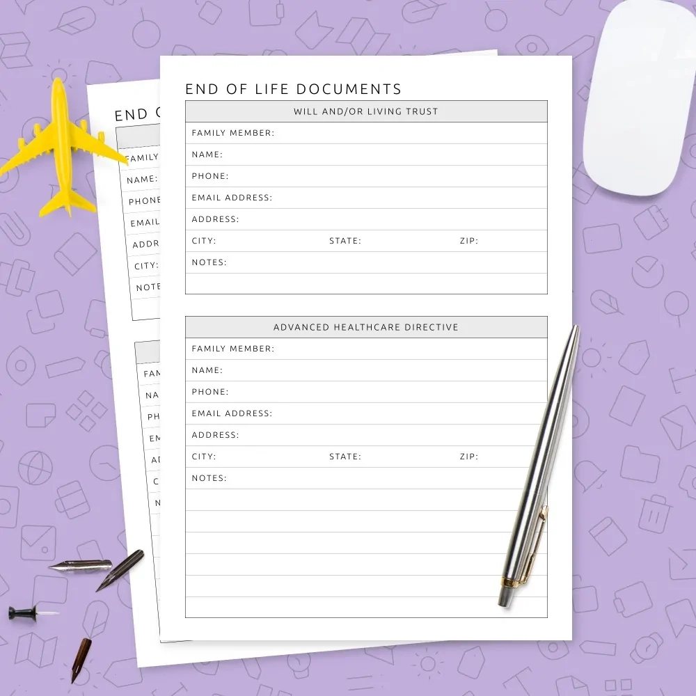 End Of Life Documents Template