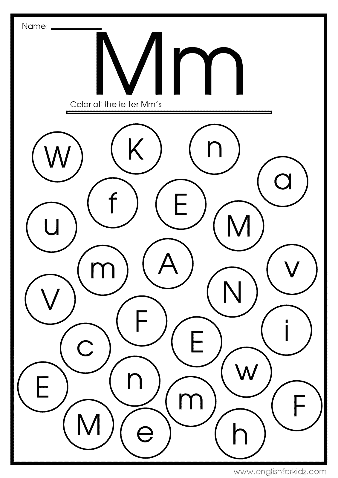 English For Kids Step By Step Letter M Worksheets Flash Cards 