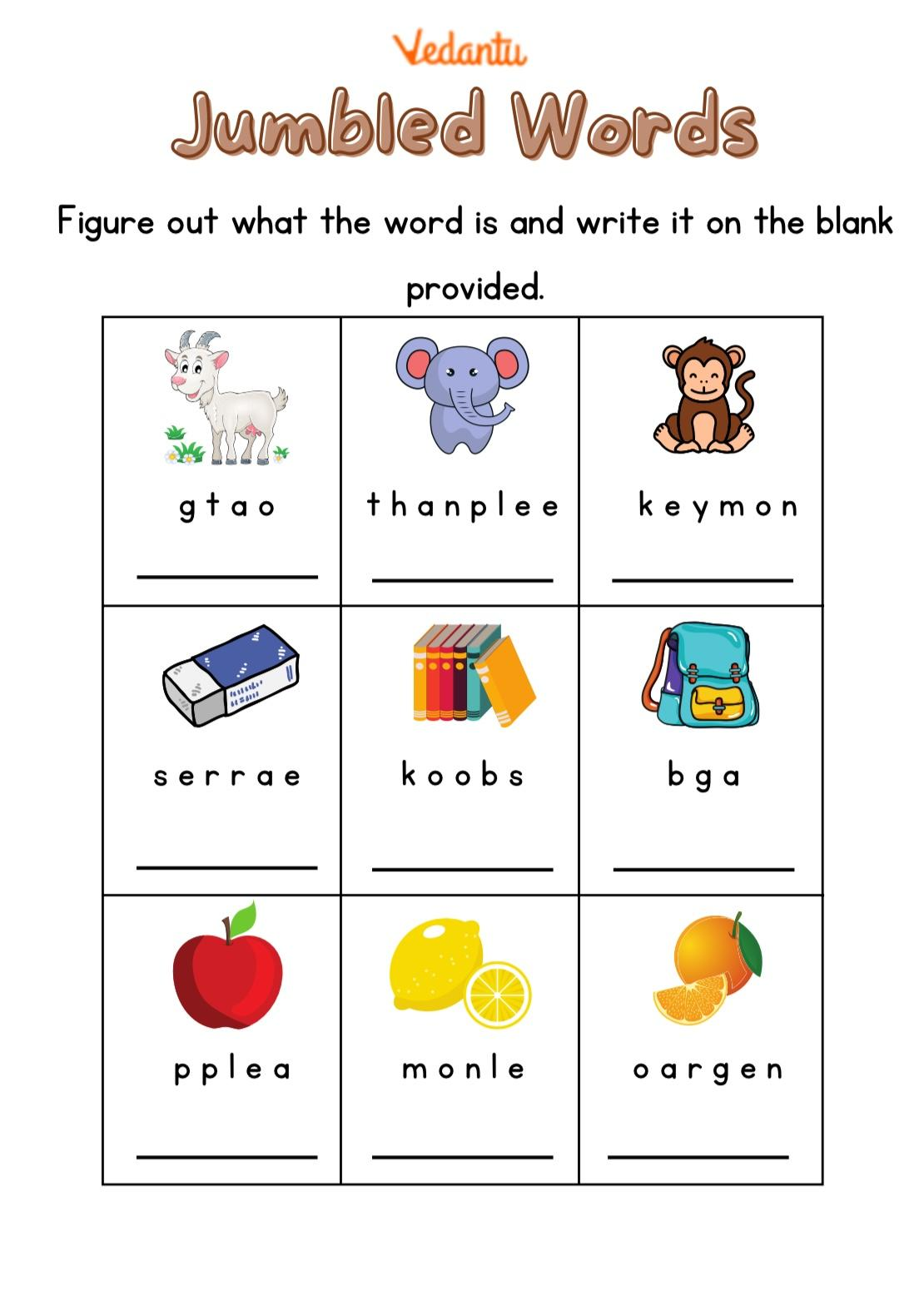 Printable English Worksheets For Grade 1