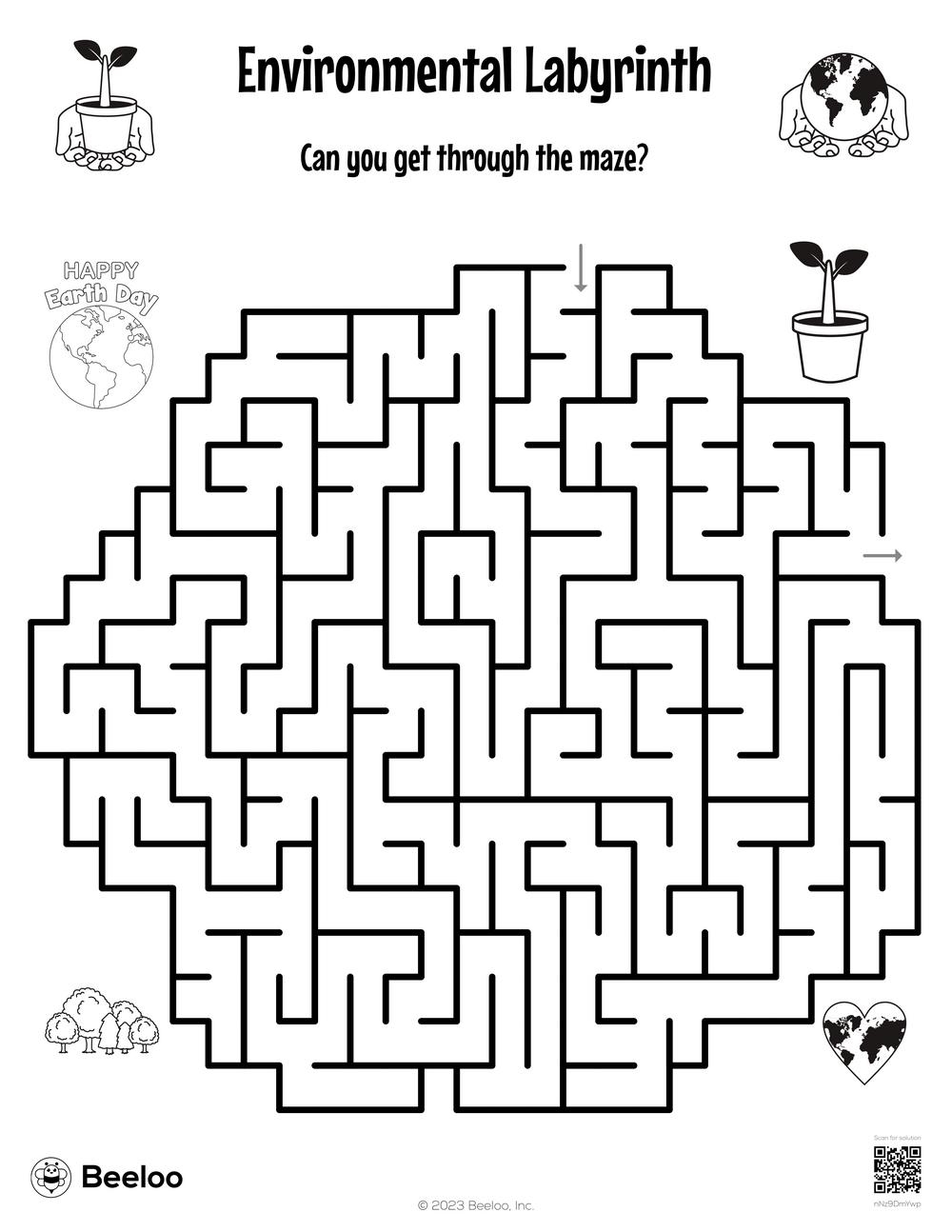 Environmental Labyrinth Beeloo Printable Crafts And Activities 