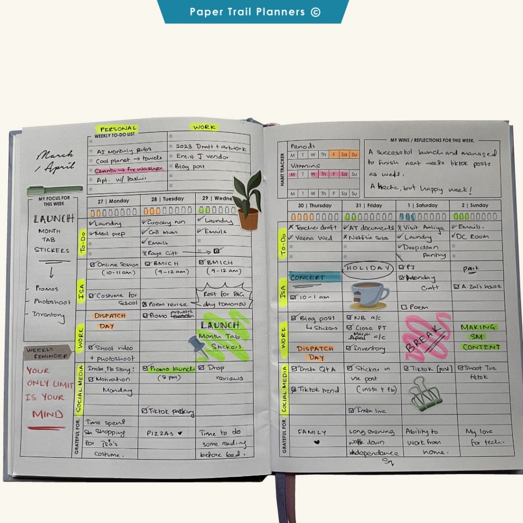 Exploring The Ultimate Planner Spreads Paper Trail Planners