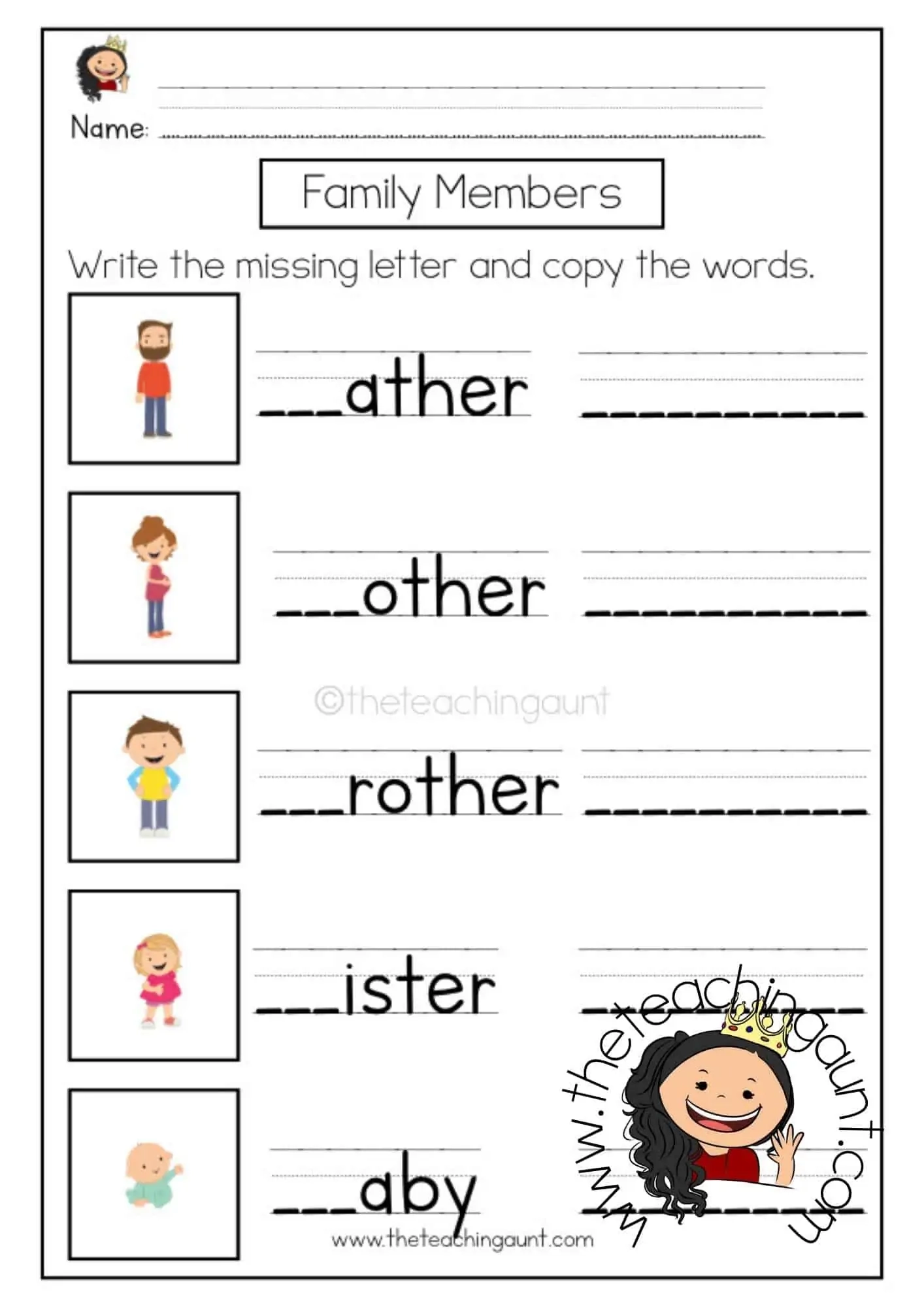Free Printable Family Worksheets