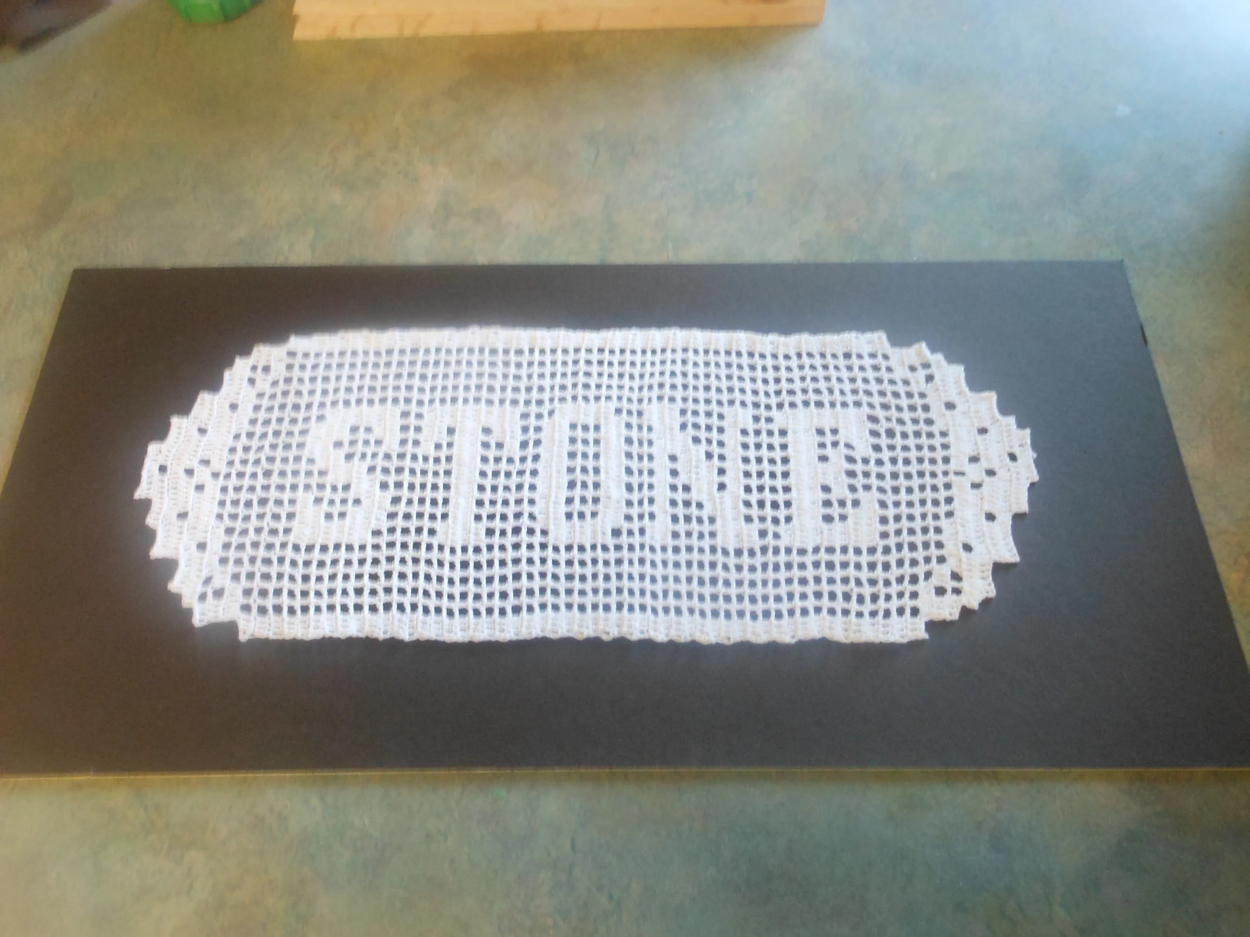 Filet Crochet Name Doily 12 Steps with Pictures Instructables