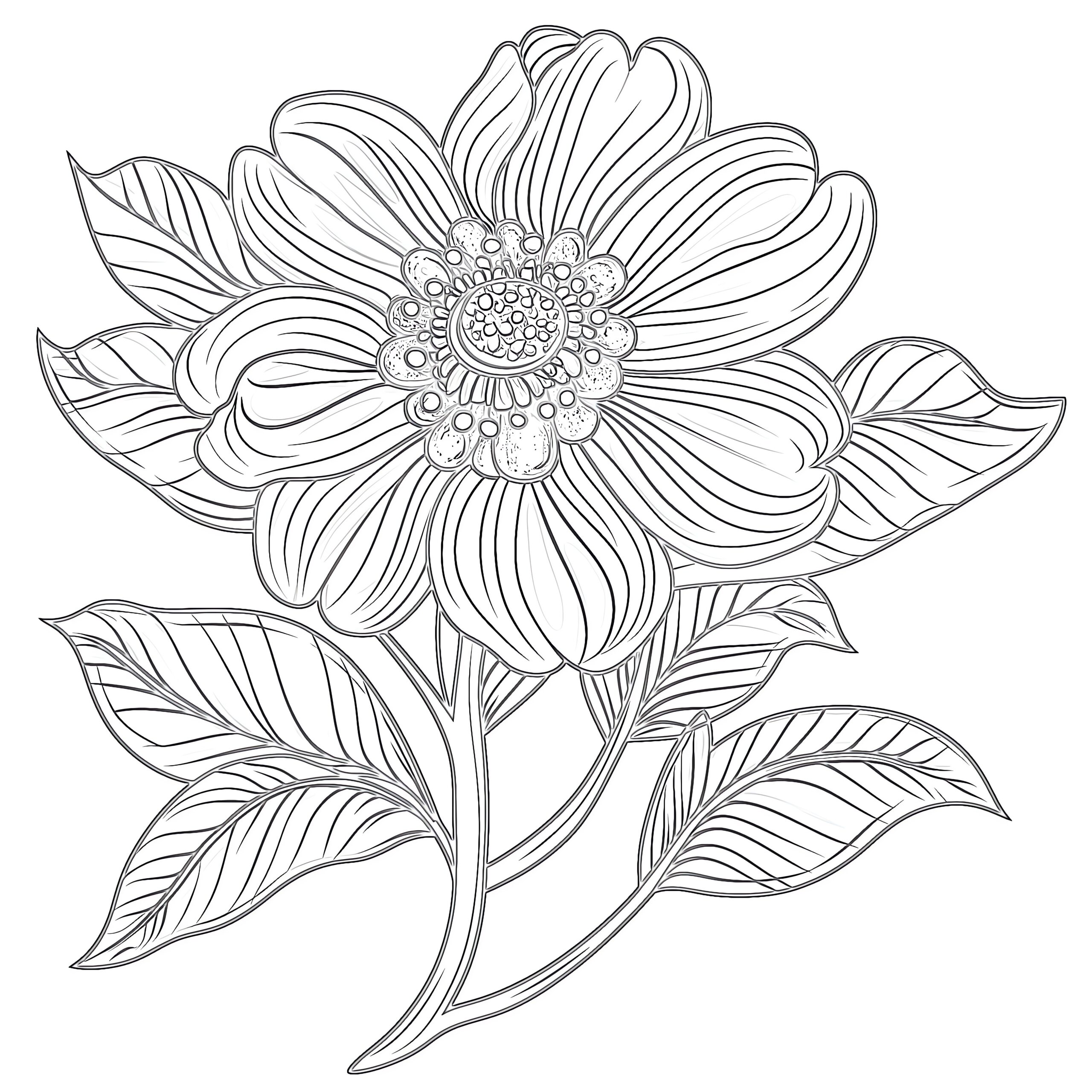 Flower Design Colouring Pages Coloring Pages Mimi Panda