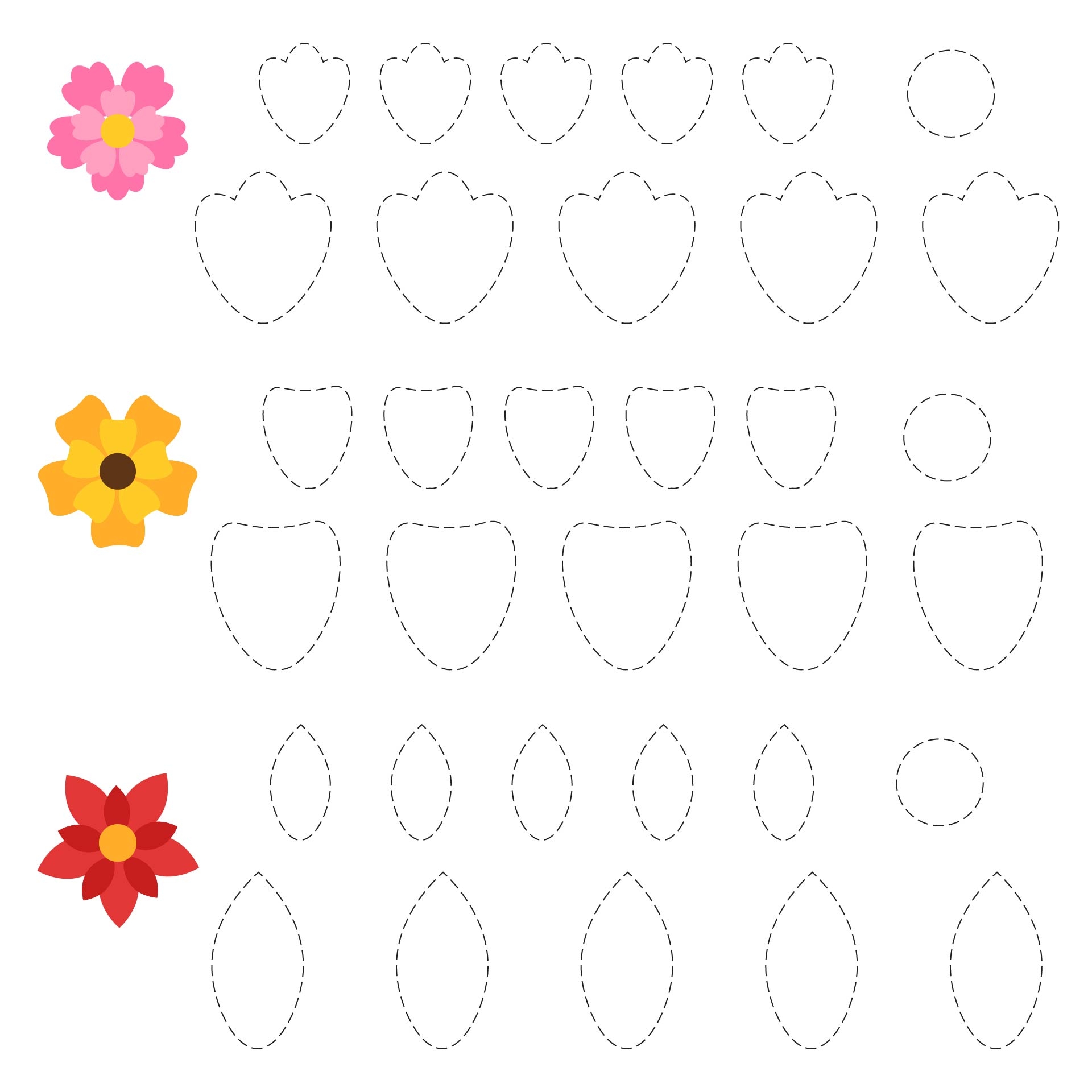 Flower Pattern Template Printable
