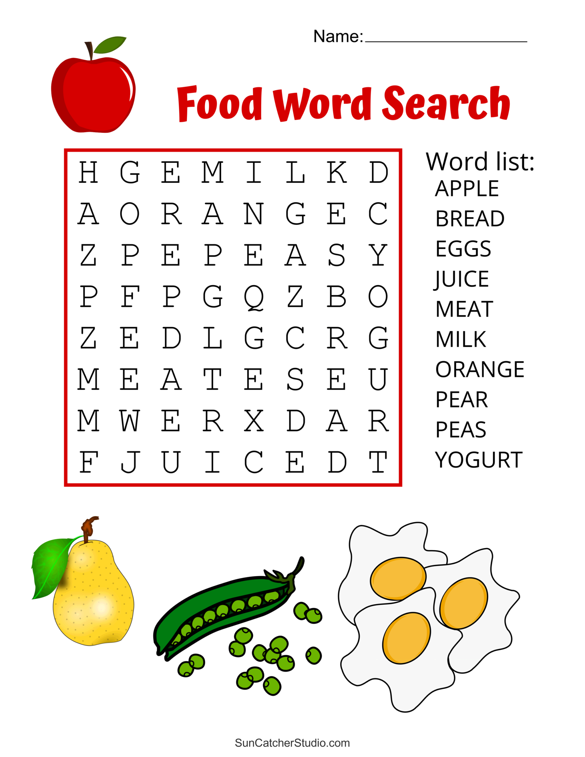 Word Find Puzzles Printable For Kids