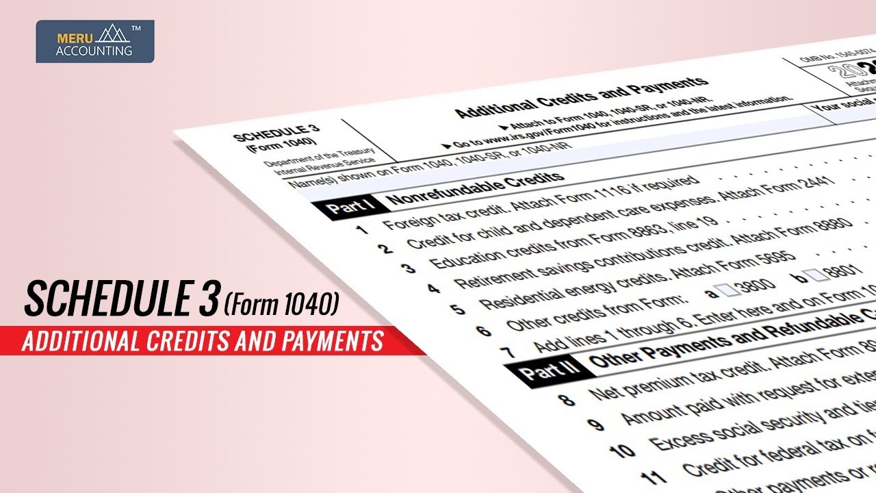 Irs Form 1040 Schedule 3