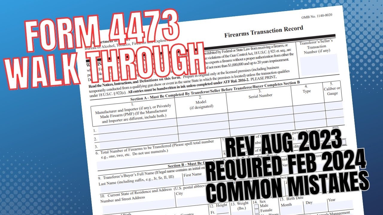 Questions On Form 4473