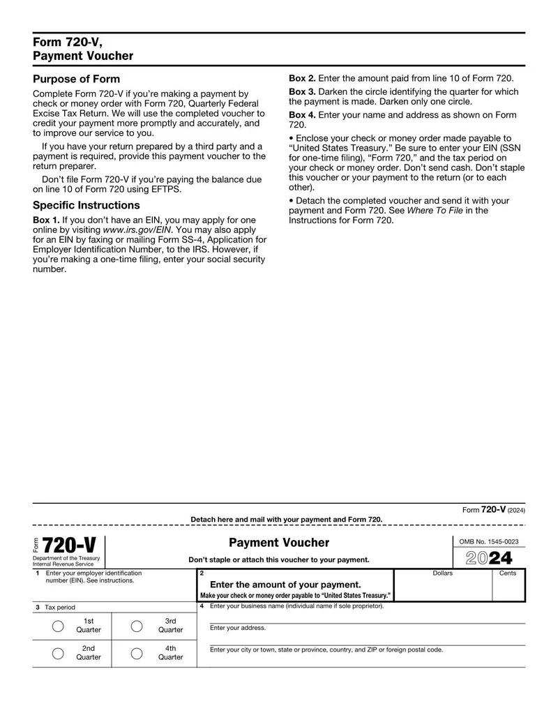 Form 720 Fillable Form