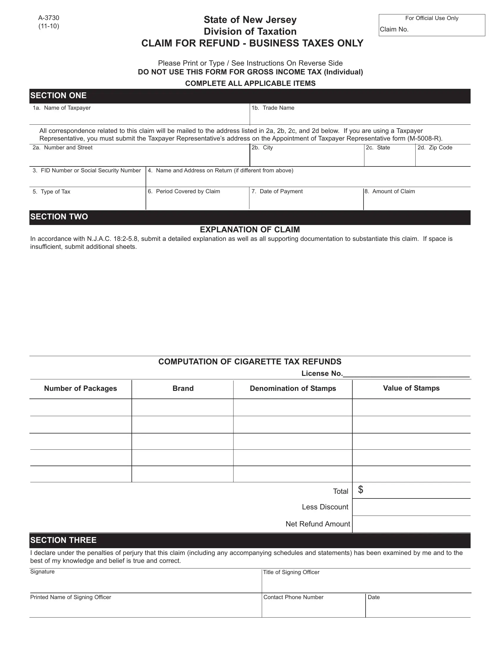 Nj Form M 5008 R Fax Number