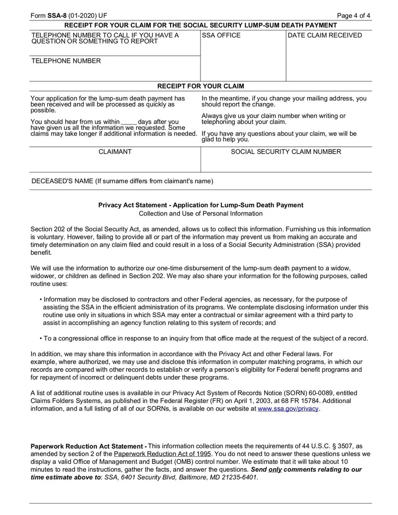 Form SSA 8 Fill And Sign Online With Lumin