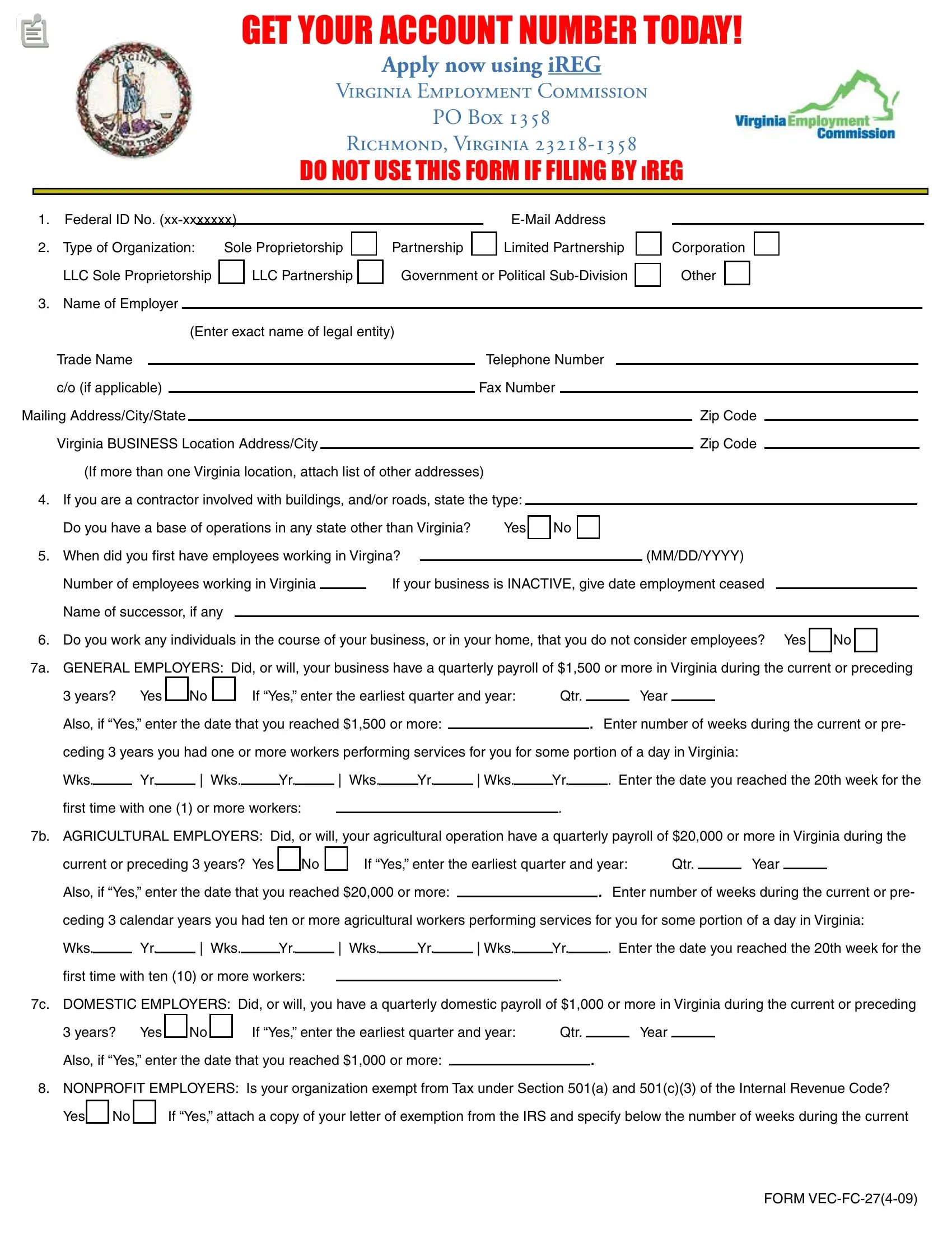 Form Vec Fc 27 Fill Out Printable PDF Forms Online