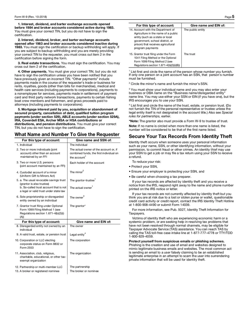 Form W 9 Fill And Sign Online With Lumin