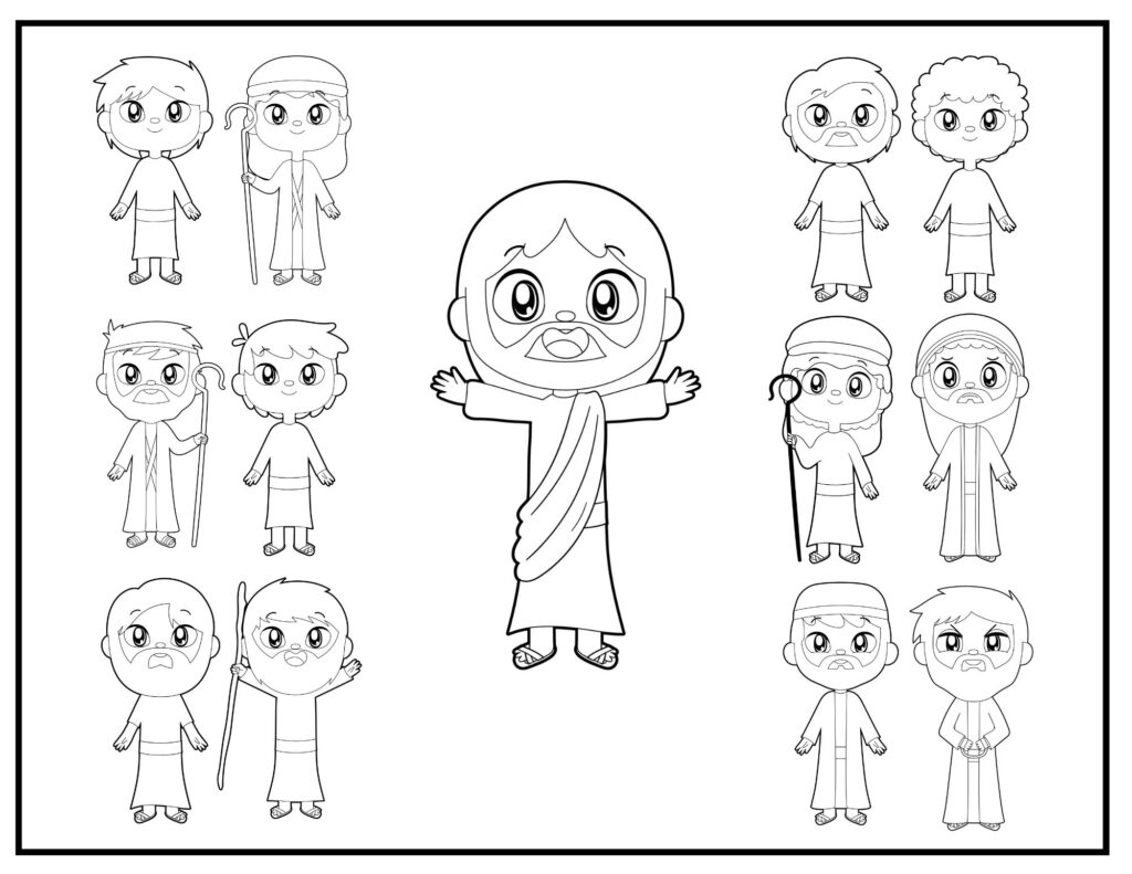 Free 12 Disciples Coloring Pages Healing Home