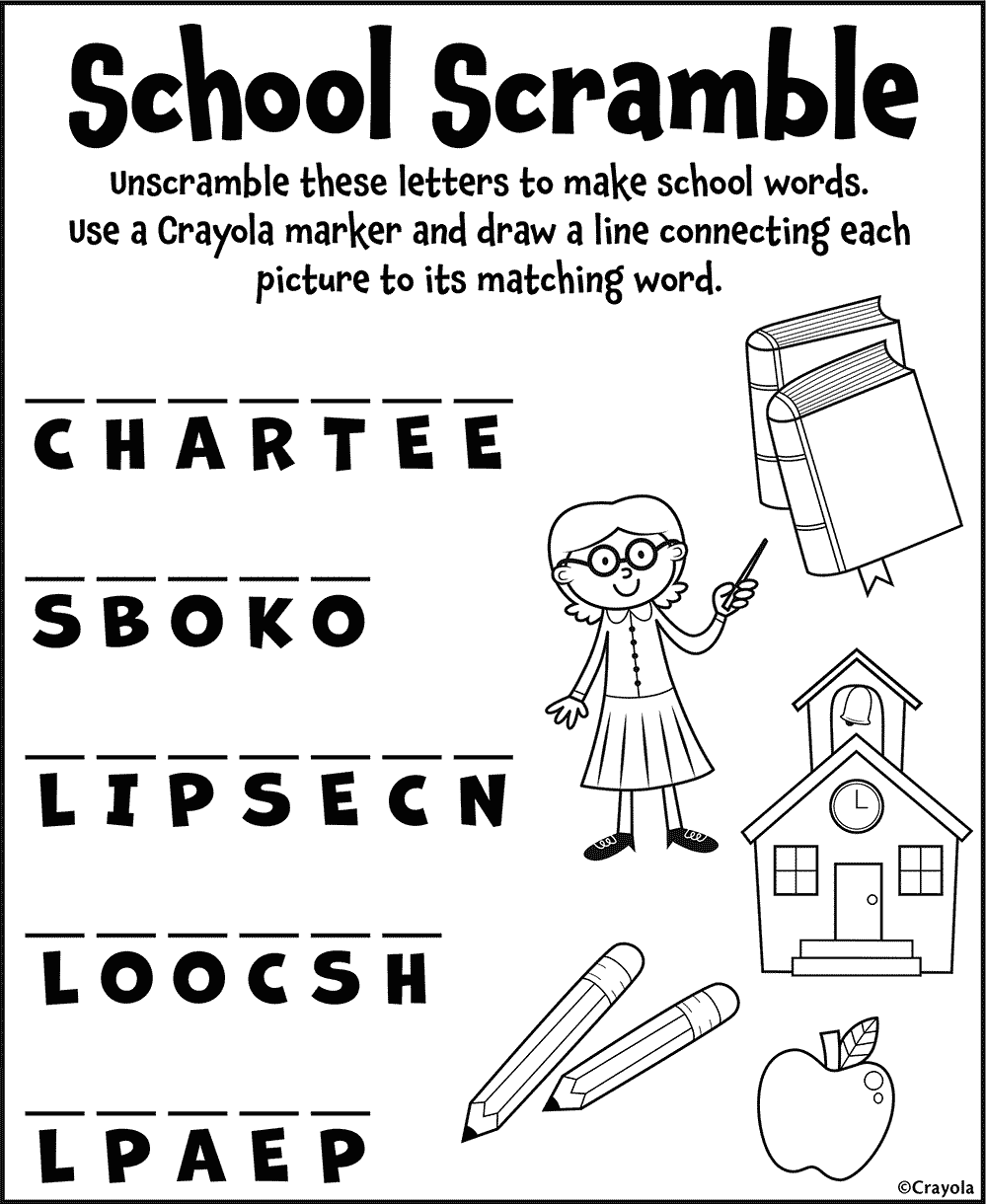 Free Back To School Coloring Pages amp Activities