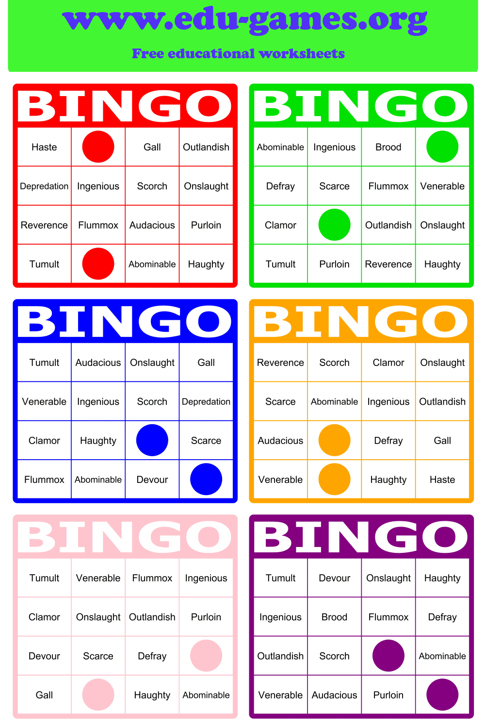 Game Related To Bingo Crossword